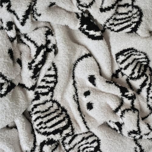 Franco Collectibles Peanuts Snoopy Bedding Soft Cozy Chic Dreams Feather Knit Intarsia Throw Blanket, 50 in x 60 in, (Officially Licensed Product) - color: Peanuts, size: 50 in x 60 in