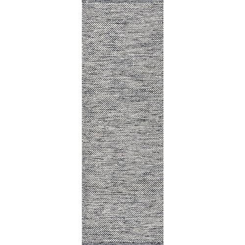nuLOOM Alessi Solid Farmhouse Cotton Runner Rug, 2' 6" x 8', Grey - color: Grey, size: 2'6" x 8' (Rectangular)