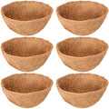 Legigo 6 Pack 12 Inch Hanging Basket Coco Liners Replacement, 100% Natural Round Coconut Coco Fiber Planter Basket Liners for Hanging Basket Flowers/Vegetables - color: 6pcs, size: 12 Inch