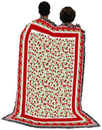 Pure Country Weavers Strawberry Festival Blanket - Garden Floral Gift Tapestry Throw Woven from Cotton - Made in the USA (72x54) - color: Strawberry