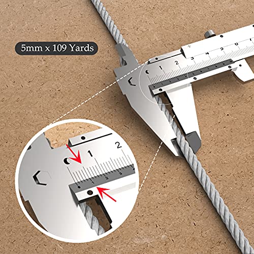 Macrame Cotton Cord 5mm x 109 Yards, ZUEXT 100% Natural Handmade Colorful 4 Strands Twisted Braided Cotton Rope for Wall Hanging Plant Hangers Gift Wrapping Tapestry DIY Crafts(100m, Light Grey) - color: Light Grey, style: 5mm x 100m