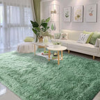 Awaytail Sage Green Area Rugs 9x12 Living Room - Super Soft Fluffy Rug Non Slip Large 9 by 12 Area Rug for Bedroom Washable - color: Sage, size: 9' x 12' (Rectangular)