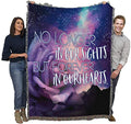 Pure Country Weavers No Longet in Our Sights But Forever in Our Hearts Blanket Rose - Sympathy Bereavement Gift Tapestry Throw Woven from Cotton - Made in the USA (72x54) - color: Our Sights Rose, size: 72" x 54"
