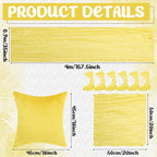Beeveer 91 x 71 Extra Large Outdoor Boho Picnic Blanket with Yellow Table Runner, 6 Throw Pillow Covers 6 Napkins Woven Cotton Yarn Oversize Beach Blanket Washable Picnic Camp Wedding - color: Yellow