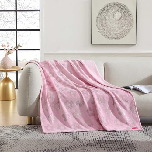 Betsey Johnson - Blanket, Buttery-Soft Throw Blanket for Couch or Bed, Boldly Plush & Oversized Bedding (Retro Daisy Pink, 50" x 70") - color: Retro Daisy Pink