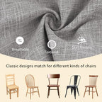 ELFJOY 4 Pack Chair Cushions for Dining Chairs Chair Pads Cushion for Kitchen Office Tufted Textured Square Seat Cushion with Ties (16" Light Grey) - color: Light Grey