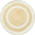Asrug Imitation Jute Low Pile Round Rug Area Rug Washable Non-Slip Circle Rug Soft Plush Touch Circle Rugs Round for Kitchen Bathroom Living Bedroom Nursery, Carpet 2ft /24 inch/61 cm Beige/Brown - color: Beigebrown, size: 2ft