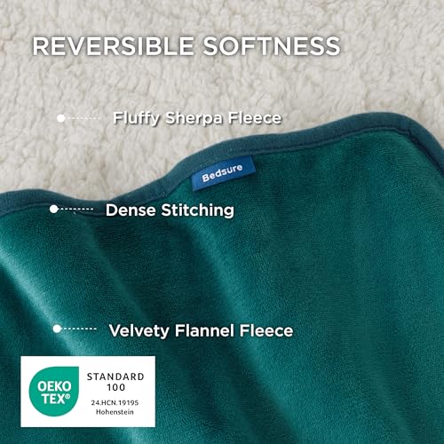 Bedsure Cat Blanket for Indoor Cats - Waterproof Calming Cat Blankets for Kitten, Sherpa Fleece Pet Blanket, Soft Plush Reversible Throw Furniture Protector, 35"x25", Green - color: Green, size: S(25x35")