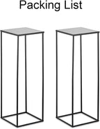 Black Plant Stand Indoor: 31.5” Tall Pedestal Stand for Wedding Centerpieces Party Event Center Pieces Decoration for Table Home Decor 2 PCS