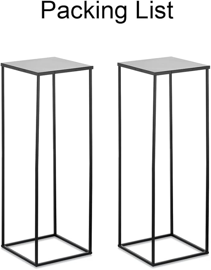 Black Plant Stand Indoor: 31.5” Tall Pedestal Stand for Wedding Centerpieces Party Event Center Pieces Decoration for Table Home Decor 2 PCS