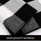 Buffalo Plaid Rug 5.5'x7.5'Black and White Area Rug,Washable Cotton Woven Indoor/Outdoor Rug for Farmhouse/Dining Room/Bedroom/Living Room Rug Retro Lattice Checkered Carpet - size: 5.5'x 7.5'