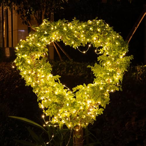 LED Fairy String Lights 200FT 600 LEDs Outside Indoor Plug in String Lights Waterproof Remote Control for Living Bed Room, Backyard, Patio, Garden, Porch, Wedding or Christmas Decorating - color: Warm White, size: 200FT 600LEDs