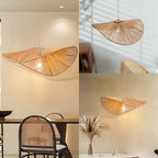 Boho Rattan 17-inch Pendant Light E26 lamp holder,height adjustable Restaurant chandelier Rattan light fixture Chandelier Woven Hanging Light Fixture for Bedroom Entryway Nursery Kitchen Island - color: Light Brown, size: 17-inch
