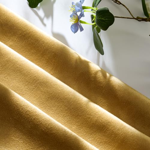GIGIZAZA Golden Throw Pillow Covers 16x16 Decorative Velvet Cushion Covers Pack of 2 Pillowcase for Sofa - color: Golden, size: 16" x 16" (Pack of 2)