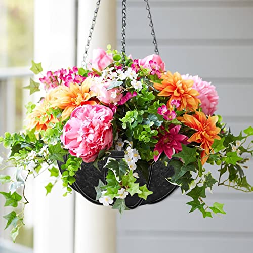 Riare 8 Pack 14 Inch Round Fabric Planter Basket Liner- Hanging Basket Liners Replacement Coco Fiber Liner Alternative for Hanging Basket Flowers (Prevent Birds from Nesting) - size: 14inch