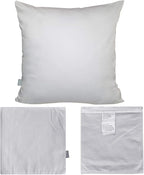 Thmyo 4-Pack 100% Cotton Comfortable Solid Decorative Throw Pillow Case Square Cushion Cover Pillowcase Sublimation Blank Pillow Covers DIY Throw Pillowcase(20x20 inch/ 50x50cm,Light Silver Grey)
