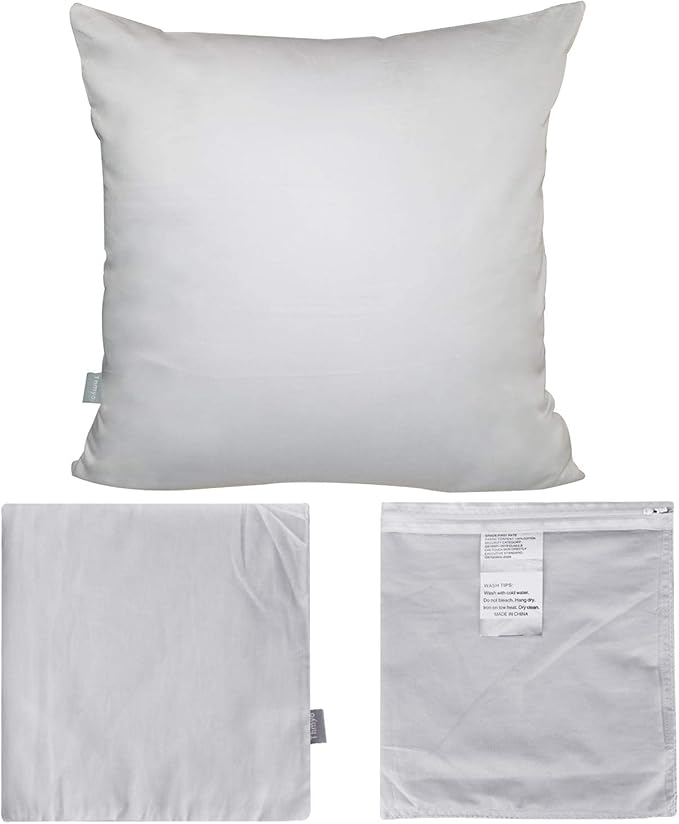 Thmyo 4-Pack 100% Cotton Comfortable Solid Decorative Throw Pillow Case Square Cushion Cover Pillowcase Sublimation Blank Pillow Covers DIY Throw Pillowcase(20x20 inch/ 50x50cm,Light Silver Grey)