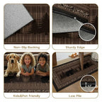 Rustic Cabin Runner Rug 3.3x7, Lodge Cabin Bear Runner Rugs, Southwestern Wild Animal Rug Non-Shedding & Easy Care, for Dining Room Kitchen Office - color: Rustic Cabin, size: 3.3' x 7'(Runner)