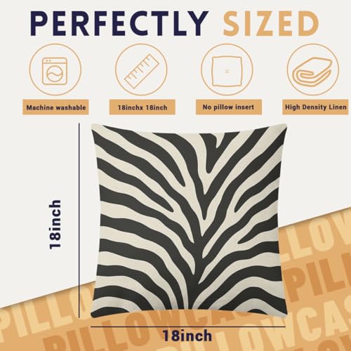 Animal Leopard Throw Pillow Covers 18x18 Set of 4, Brown Abstract Decorative Cushion Cases for Couch Sofa and Bedroom Pillcases Home Decor for Living Room - color: Animal Leopard