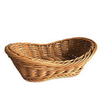 ANRUIDE 2 Pack Polyester Wicker Bread Basket Imitation Rattan Braid Basket Woven Table Food Fruit Vegetable Service Basket for Restaurant Service Display Home Outdoor Dining Room