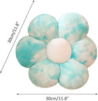 lannery Flower Plush Throw Pillows, Flower Floor Pillow Seating Cushion Toy for Reading, Room, Watching TV (11.8", Blue)