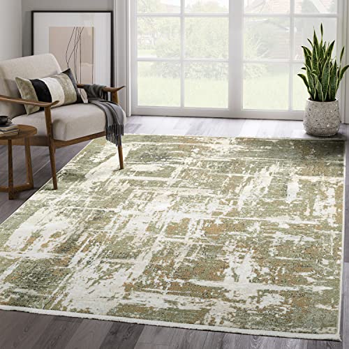 Abani Savoy Collection Area Rug - Intricate Blue/Green Vintage Design 2' 6" x 6' - Easy to Clean - Durable for Kids & Pets - Non-Shedding - Medium Pile - Soft Feel - Living Room, Bedroom & Office - size: 2'6" x 6' (Rectangular)