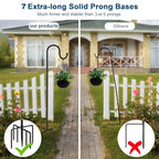 ANIDEER 84" Shepherds Hooks for Outdoor, Heavy Duty Bird Feeder Pole with 7 Prongs Base for Hanging Lantern, Hummingbird Feeder, Plant Baskets, Shepherds Hook for Bird Feeders for Outside, 1 Pack - size: 84 Inch, style: 1 Pack