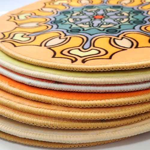 8Pcs Soft Kids Carpet Circle Seats Round Rug 16" for Classroom Floor Mat, Cute Floor Seats Rug Cushions for Kids Toddlers Elementary School Preschool Group Educational Learning Playing Area - color: 8pcs Boho02, size: Round 15.75"