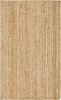 Rugs.com Hand Braided Jute Rug – 3' x 5' Natural Flatweave Rug Perfect for Entryways, Kitchens, Breakfast Nooks, Accent Pieces - size: 3'3" x 5' (Rectangular)