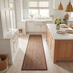SAFAVIEH Natural Fiber Collection Runner Rug - 2' x 8', Chocolate, Sisal, Woven Design with Border (NF525D) - color: Chocolate, size: 2' x 8' (Runner)