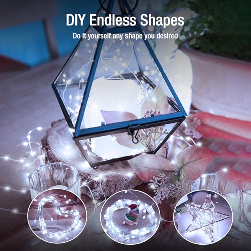 20 Pack Fairy Lights Battery Operated - 7ft 20 Led Twinkle Lights 3 Modes, Bulk Mini String Lights Waterproof for Mason Jars Vases DIY Party Wedding Decoration Christmas -Cold White - color: Cool White, size: 20 Pack