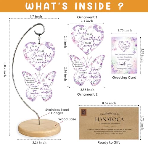 Thank You Gifts for for Women, Nurse, Coworkers, Teacher, Boss, Retirement Farewell Going Away - Appreciation Gifts Little Reminders You are Enough - Motivational Office Desk Decor - Retirement Gift - color: 12 - Farewell Butterfly