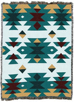 Pure Country Weavers Desert Diamonds Red - Western Tapestry Throw Blanket Woven from Cotton - Made in The USA (72x54) - color: Desert Diamonds Red