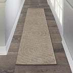 LUXE WEAVERS Modern Geometric Wave Beige 2x8 Area Rug - color: Beige, size: 2' x 8' (Runner)