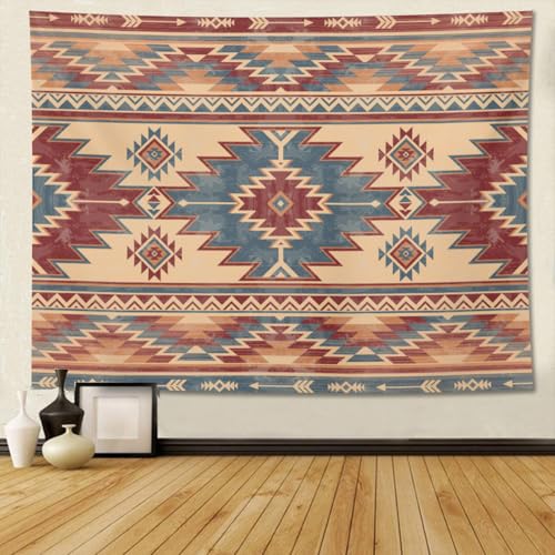 Keiutexe Aztec Native American Tapestry 80" X 60" Navajo Tribal Wall Hanging Party Decorations Home Decor For Bedroom Living Room Dorm (200 X 150cm) - color: Aztec Native American, size: 80 X 60 Inch