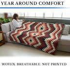 Pure Country Weavers Sandy Fires - Western Tapestry Throw Blanket Woven from Cotton - Made in The USA (72x54) - color: Sandy Fires