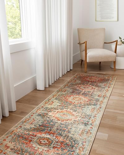 Loloi Jocelyn Collection JOC-03 Mist/Multi 2'-3" x 4'-0" .38" Thick Accent Rug - color: Mist / Multi, size: 2'3" x 4' (Rectangular)