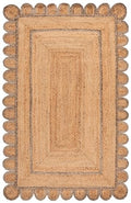 SAFAVIEH Area Rug 6x9 - Natural Fiber Collection - Natural & Grey, Handmade Jute, Ideal for Living Room, Bedroom, Dining Space (NFB125F) - color: Natural/Grey, size: 6' x 9' (Rectangular)