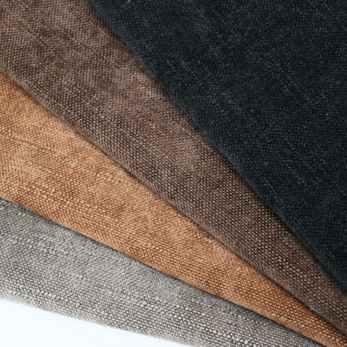 Farmhouse Decor Throw Pillow Covers 20x20 Inch Set of 4, Solid Textured Cushion Covers for Couch, Sofa, Bed – Fall Pillow Covers in Taupe Grey, Light Brown, Brown, Black - color: Neutral Brown/Black, size: 20" x 20" (Pack of 4)