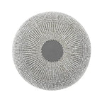 Large Ottoman Foot Stool, Knitted Foot Rest, Round Pouf Chair, Modern Living Room Furniture Bean Bag, Room Decor, Bedroom Footstool, Boho Pouffe, Home Decor Poof, 20" W x 15" H, Gray