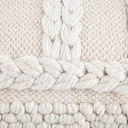 SIMPLIHOME Sommer Square Pouf - 18 inch Wide Upholstered Handloom Woven Cotton Ottoman in Natural, Boho-Style Footstool, Extra Seating or Accent Piece for Living Room or Bedroom, Assembled - color: Natural, style: Cotton Pouf