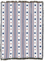 Pure Country Weavers Stars and Stripes - Americana Gift Tapestry Throw Blanket Woven from Cotton - Made in The USA (60X80) - color: Stars and Stripes, size: 60x80