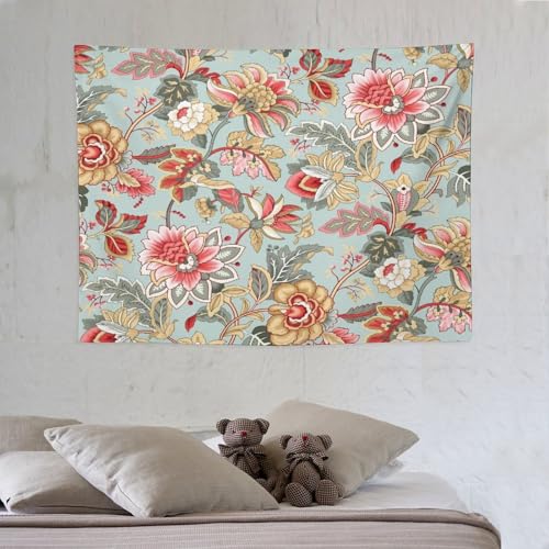 Houselerax Boho Vintage Flower Tapestry Wall hanging,Bohemian Blossom Colorful Mandala Flower Tapestries, Botanical Spring Multi Color Tapestry for Bedroom Home Hippie Wall Decor 40"x30" - color: Boho Floral-11, size: W40xL30in