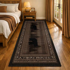 Rustic Cabin Runner Rug 3.3x7, Lodge Cabin Bear Runner Rugs, Southwestern Wild Animal Rug Non-Shedding & Easy Care, for Dining Room Kitchen Office - color: Rustic Cabin, size: 3.3' x 7'(Runner)