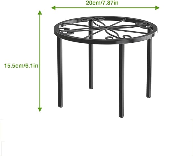 Plant Stand 1 PCS-7.9 IN Flower Pot Stand Plant Rack for Indoor and Outdoor Courtyard Gardens Black