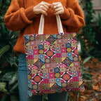 Boho Style Canvas Bag for Women Boho Fashion Tote Bag for Bohemian Lover - color: Patchworkbloom Bag