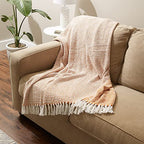 DII Woven Throw Collection 100% Cotton, Basketweave, 50x60, Pumpkin Spice - color: Pumpkin Spice, size: 50x60"