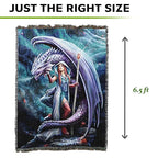 Pure Country Weavers Dragon Mage XL Woven Blanket by Anne Stokes - Fantasy Gift Cotton Tapestry Throw - Made in The USA - 82" x 62" - color: Dragon Mage, size: 82" x 62"