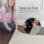 Veken Runner Rug Pad Gripper for Hardwood Floors, Non Slip Rug Pads for Area Rugs, Thick Rug Grippers for Tile Floors, Under Carpet Anti Skid Mat, Keep Your Rugs Safe and in Place, 2.5x10 Ft - size: 2'6" x 10' (Rectangular), style: White
