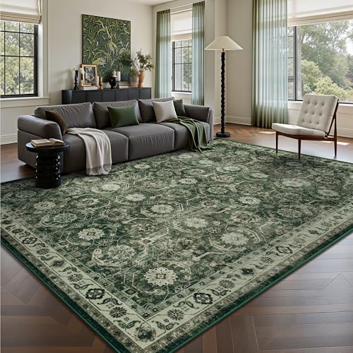 5x7 Area Rugs, Soft Non Slip Low Pile Washable Rug, Boho Modern Rug for Living Room, Bedroom, Dining Room, Sage Green - color: A-sage Green, size: 5' x 7' (Rectangular)